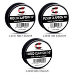 10ft Coilology Fused Clapton Wire – 2-27/37 Ni80 1.63ohm/ft - 1Pack

