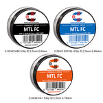10pcs Coilology Pre-built MTL FC Coil – 2-30/40 SS316L 6/5lp ID:2.5mm 0.49ohm - 1Pack
