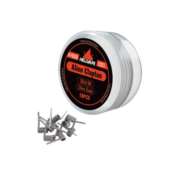 Hellvape A1+SS316 Triple Core Alien Clapton Prebuilt Wire 26Ga*3+30Ga (0.25ohm) (10Pcs/Pack)
