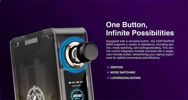 Lost Vape Centaurus N200 Mod Kit with Centaurus Sub Ohm Tank 5ml – Lost Vape Centaurus N200 Mod Kit with Centaurus Sub Ohm Tank 5ml

