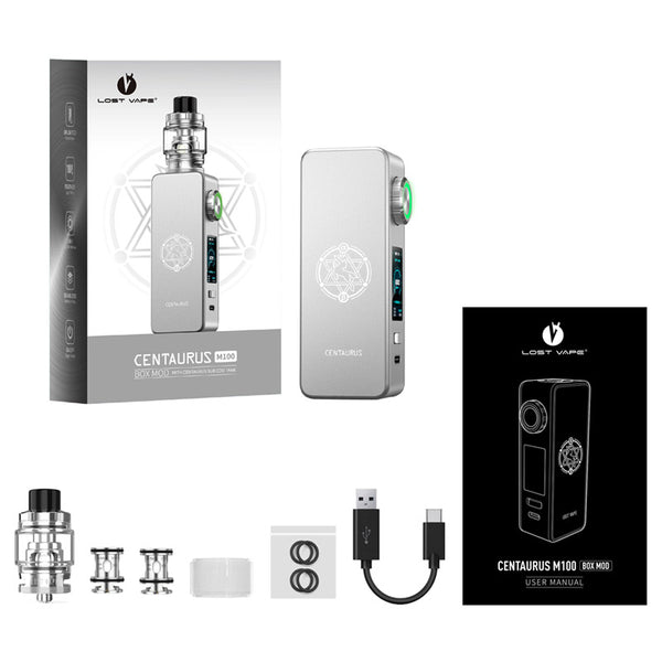 Lost Vape Centaurus M100 Box Mod Kit with Centaurus Sub Coo Tank Atomizer 4ml – Lost Vape Centaurus M100 Box Mod Kit with Centaurus Sub Coo Tank Atomizer 4ml
