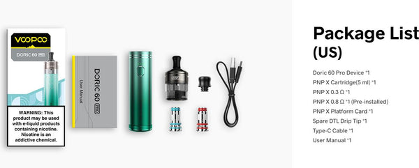 VOOPOO Doric 60 Pro Pod Kit 2500mAh 5ml – VOOPOO Doric 60 Pro Pod Kit 2500mAh 5ml
