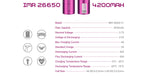 Efest IMR 26650 4200mAh 50A Flat Top Li-ion Rechargeable Battery (SALE) – 4200mAh - 1Pack
