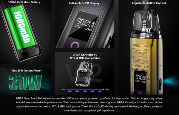 Lost Vape Ursa Nano Pro 2 Pod System Kit 1000mAh 2.5ml – Lost Vape Ursa Nano Pro 2 Pod System Kit 1000mAh 2.5ml
