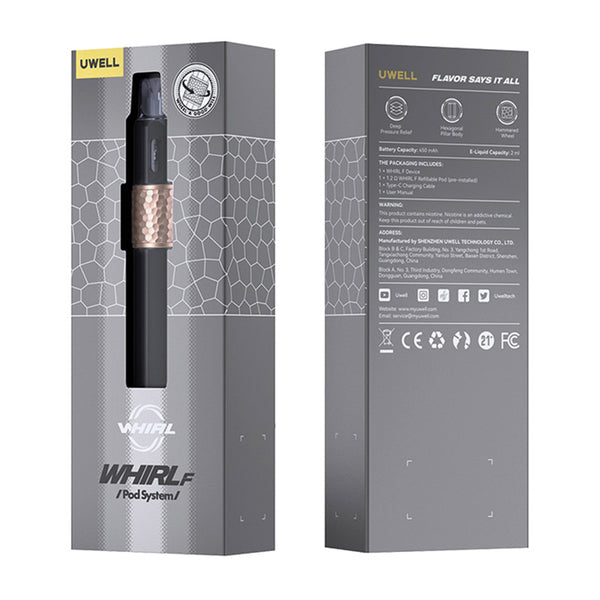 UWELL Whirl F Pod System Kit 450mAh 2ml – UWELL Whirl F Pod System Kit 450mAh 2ml
