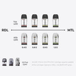 Uwell Upgraded Caliburn GPP Cartridge 3ml (3pcs/pack) – 0.4ohm - Side Refill
