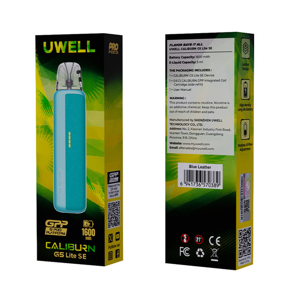 Uwell Caliburn G5 Lite SE Pod System Kit 1600mAh 3ml – Uwell Caliburn G5 Lite SE Pod System Kit 1600mAh 3ml
