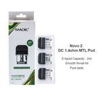 SMOK Novo 2 Pod Cartridge 2ml (3pcs/pack) – Novo 2X Meshed 0.9ohm MTL - 1Pack
