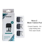 SMOK Novo 2 Pod Cartridge 2ml (3pcs/pack) – Novo 2X Meshed 0.9ohm MTL - 1Pack
