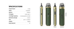 Lost Vape Thelema Aura S Pod System Kit 1600mAh 3ml (Max 40W) – Leather Black - Thelema Aura S Kit
