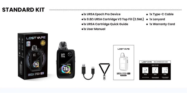 Lost Vape Ursa Epoch Pro Pod System Kit 1400mAh 2.5ml (35W) – Lost Vape Ursa Epoch Pro Pod System Kit 1400mAh 2.5ml (35W)
