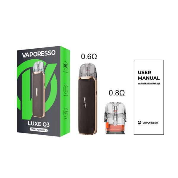 Vaporesso Luxe Q3 Pod System Kit 1450mAh 3ml (Max 20W) – Vaporesso Luxe Q3 Pod System Kit 1450mAh 3ml (Max 20W)
