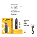 Voopoo Drag S3 60W Box Mod Kit with PnP X Cartridge MTL Pod 3000mAh 5ml – Lake Green - Drag S3 Kit
