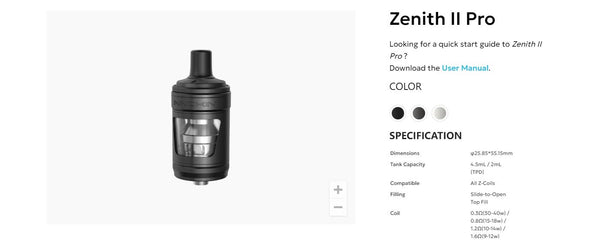 Innokin Zenith II Pro Tank Atomizer 4.5ml – Innokin Zenith II Pro Tank Atomizer 4.5ml
